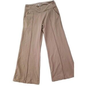 KiraGrace The Perfect Wide Leg Flare Pant Size Large Brown Yoga Pants Stretch